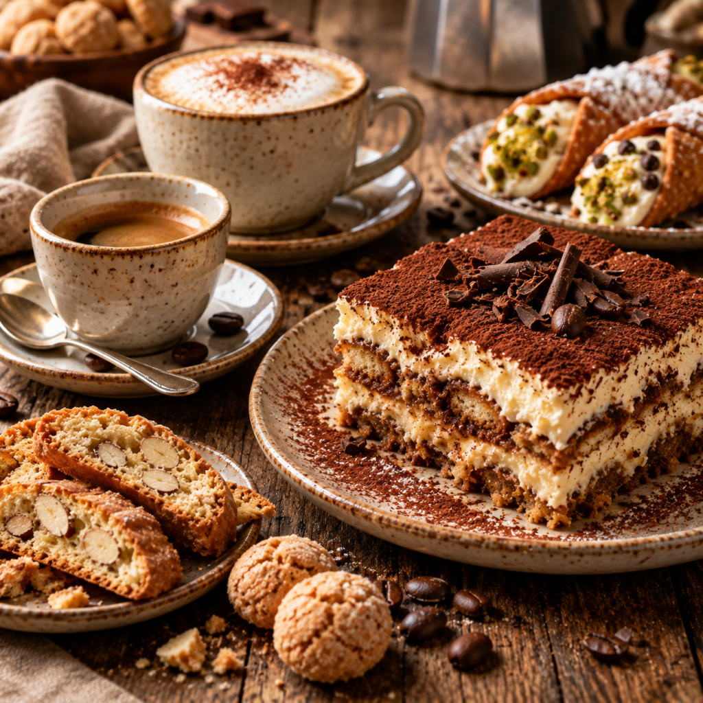 rustikales tiramisu mit italienischem kaffee